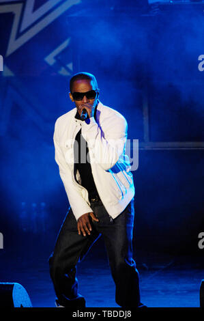 Actor/singer Jamie Foxx performs at 102.7 KIIS-FM's Wango Tango 2009 at the Verizon Wireless Amphitheater on May 9, 2009 in Irvine. Stock Photo