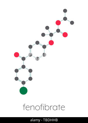 Fenofibrate cholesterol lowering drug (fibrate class), chemical Stock ...