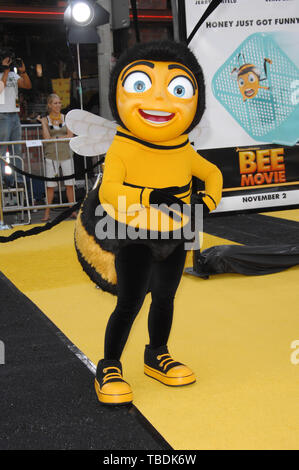 LOS ANGELES, CA. October 28, 2007: Bee character at the Los Angeles premiere of 'Bee Movie' at the Mann Village Theatre, Westwood. © 2007 Paul Smith / Featureflash Stock Photo