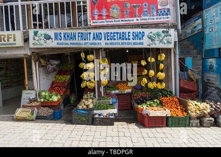 Dharmsala, Himachal Pradesh / India - 03 18 2019, Street shop with food Stock Photo
