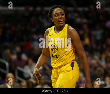 Nneka Ogwumike] during the Connecticut Sun vs Los Angeles Sparks game at Staples Center in Los Angeles, Ca on May 31, 2019. (Photo by Jevone Moore) Stock Photo