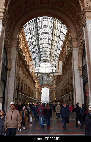 Gallery Vittorio Emanuele II in Milan, Italy Stock Photo