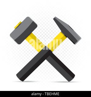 hammer repair icon Stock Vector