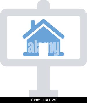 Real estate billboard icon Stock Vector
