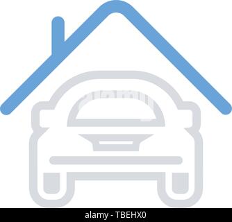Car garage icon - vector Stock Vector