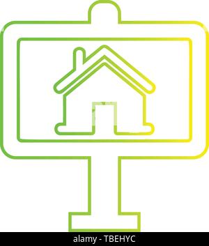 Real estate billboard icon Stock Vector