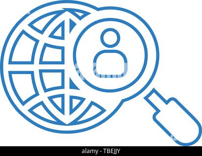 Human resources in world icon - vector Stock Vector