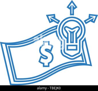 Money Making Ideas - Flat style design icon - vector Stock Vector