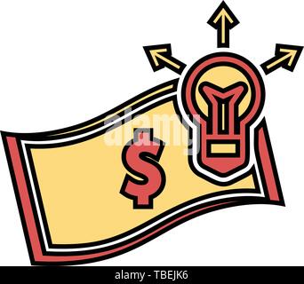 Money Making Ideas - Flat style design icon - vector Stock Vector