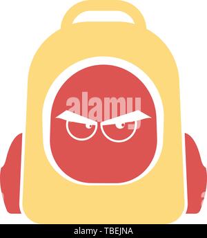 Backpack icon - School backpack icon - with Eye vector illustration Stock Vector