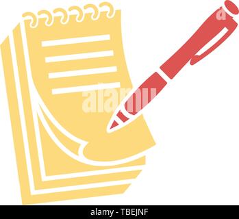 Pictograph of note icon - flat style design vector Stock Vector