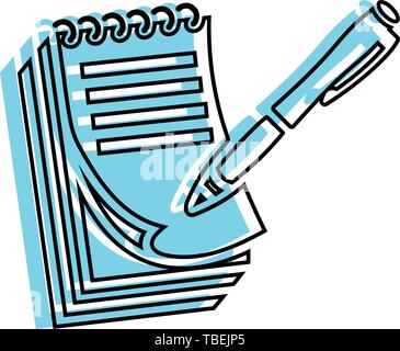 Pictograph of note icon - linear fill style vector Stock Vector