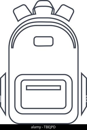 Backpack icon - School backpack icon vector Stock Vector