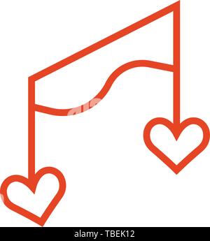 Music love icon vector Stock Vector