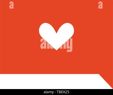 Message love icon - Valentine chatting love sign Stock Vector