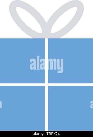 Delivery box - Gift box flat vector icon Stock Vector