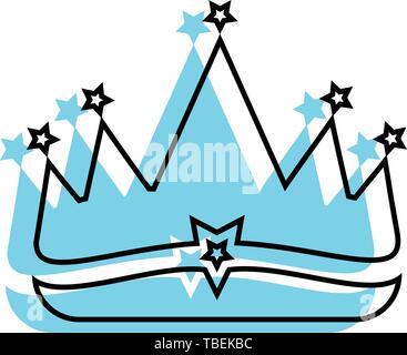 Crown linear fill icon vector Stock Vector