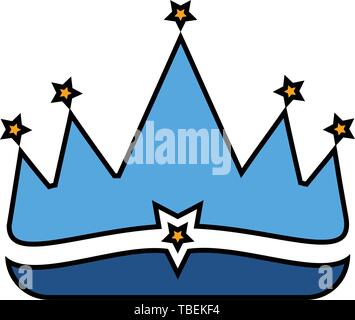 Crown linear fill icon vector Stock Vector