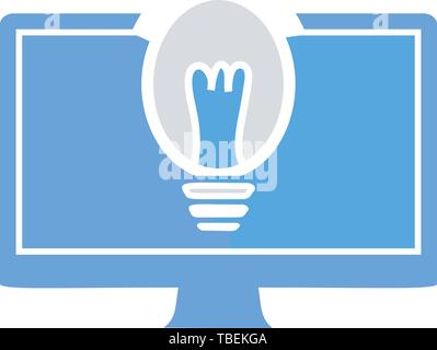 Digital ideas flat icon vector Stock Vector