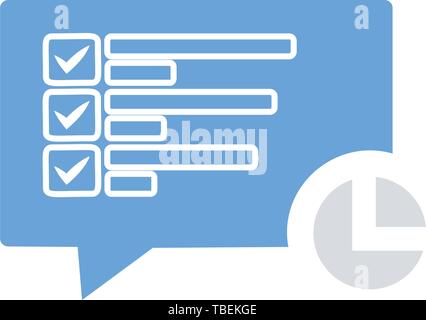 Business strategy document flat icon vector Stock Vector