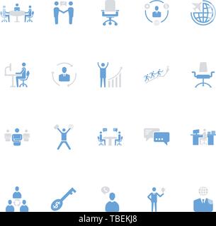 Business and management icons set vector. Business flat icons set Stock Vector