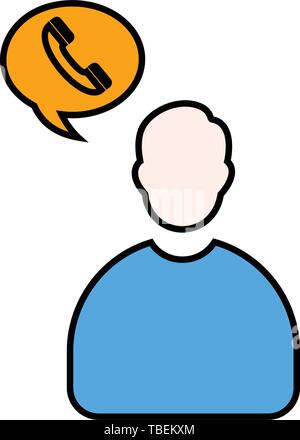 Business agent support icon - Linear fill vector Stock Vector