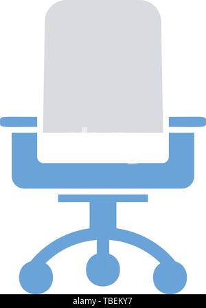 Modern office chair icon - Flat vector Stock Vector