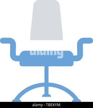 Modern office chair icon - Flat vector Stock Vector