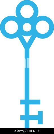 Keys icon, safe and protection sign - Vector blue Stock Vector