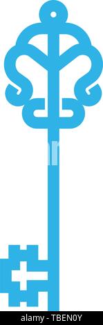 Keys icon, safe and protection sign - Vector blue Stock Vector