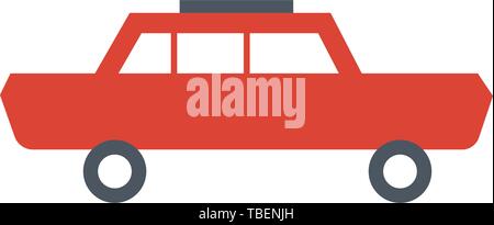 Taxi car icon - Vector illustration - Flat design Stock Vector