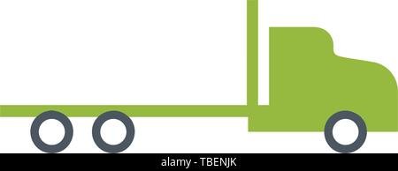 Truck trailer vector icon - Flat design Stock Vector