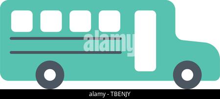 School van car icon - Vector illustration - Flat design Stock Vector