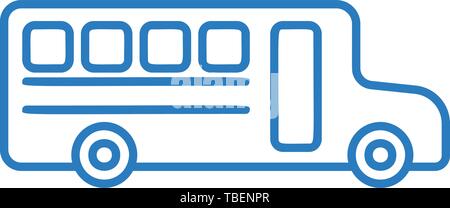 School van car icon - Vector illustration Stock Vector