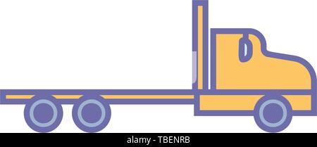 Truck trailer vector icon Stock Vector