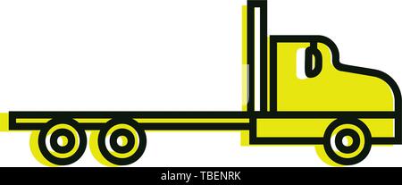 Truck trailer vector icon Stock Vector
