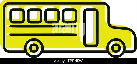 School van car icon - Vector illustration Stock Vector