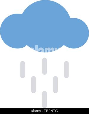 Rain cloud icon flat - Vector Stock Vector