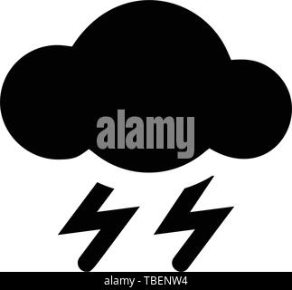 Cloud icon glyph - Vector black Stock Vector Image & Art - Alamy