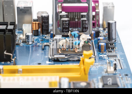 Creative pictures of computer motherboard Stock Photo