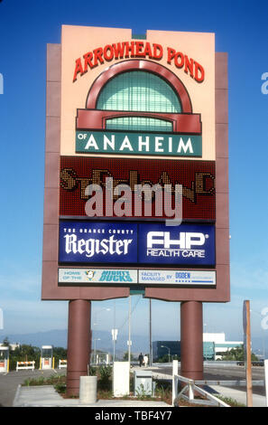 Anaheim, California, USA 2nd June 1994  A general view of atmosphere of Marquee at Barbra Streisand 'The Concert' on June 2, 1994 at Arrowhead Pond of Anaheim in Anaheim, California, USA. Photo by Barry King/Alamy Stock Photo Stock Photo