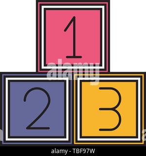 number cubes kids zone Stock Vector