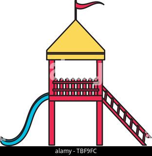 slide ladders play kids zone Stock Vector