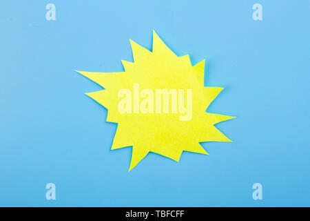 bomb cartoon styled on the blue background Stock Photo