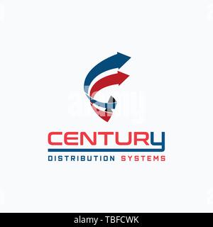 Connect is an abstract logo but can also be used as the letter C logo. Its design is simple and easy to configure Stock Vector