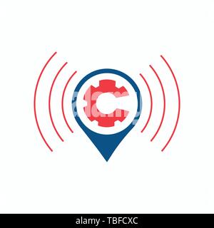 Connect is an abstract logo but can also be used as the letter C logo. Its design is simple and easy to configure Stock Vector
