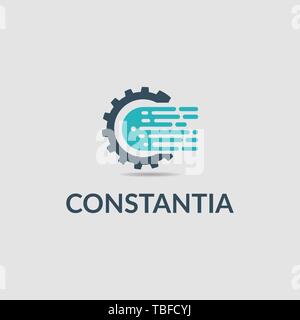 Connect is an abstract logo but can also be used as the letter C logo. Its design is simple and easy to configure Stock Vector