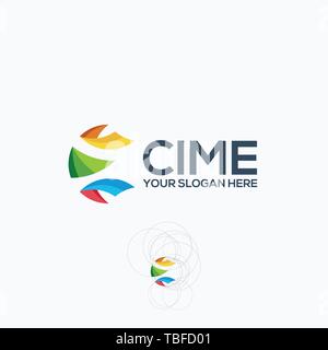 Connect is an abstract logo but can also be used as the letter C logo. Its design is simple and easy to configure Stock Vector