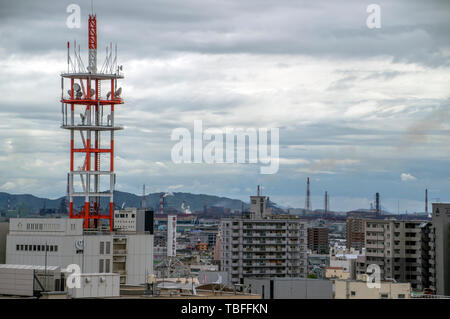 Skyline Of Fukuyama City Japan 2016 Stock Photo