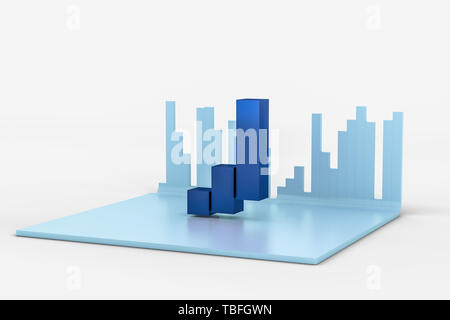 Business chart background, 3-D rendering Stock Photo
